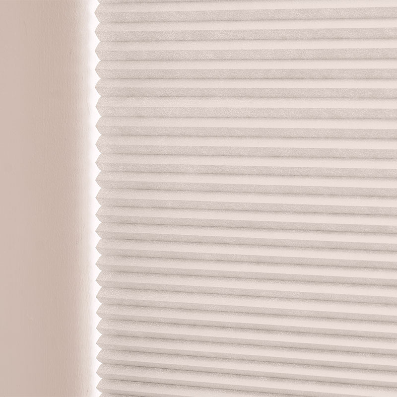 Plisségordijn motor Warm lichtgrijs - dubbellaags