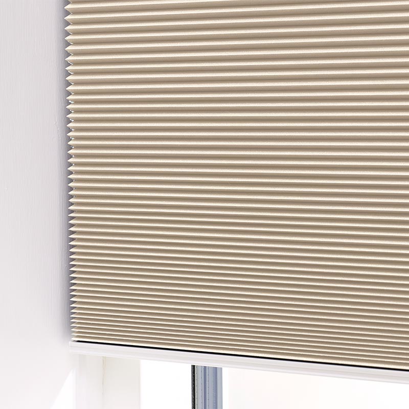 Plisségordijn easylift greep verduisterend Beige - honingraat