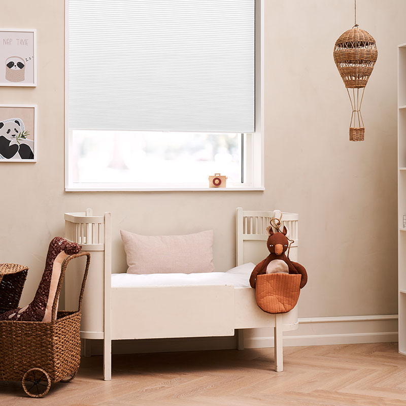 Plisségordijn easylift greep Off white - dubbellaags