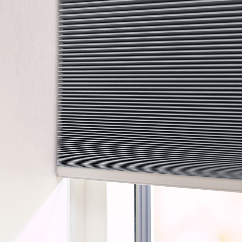 Plisségordijn top-down bottom-up koord honingraat warmgrijs