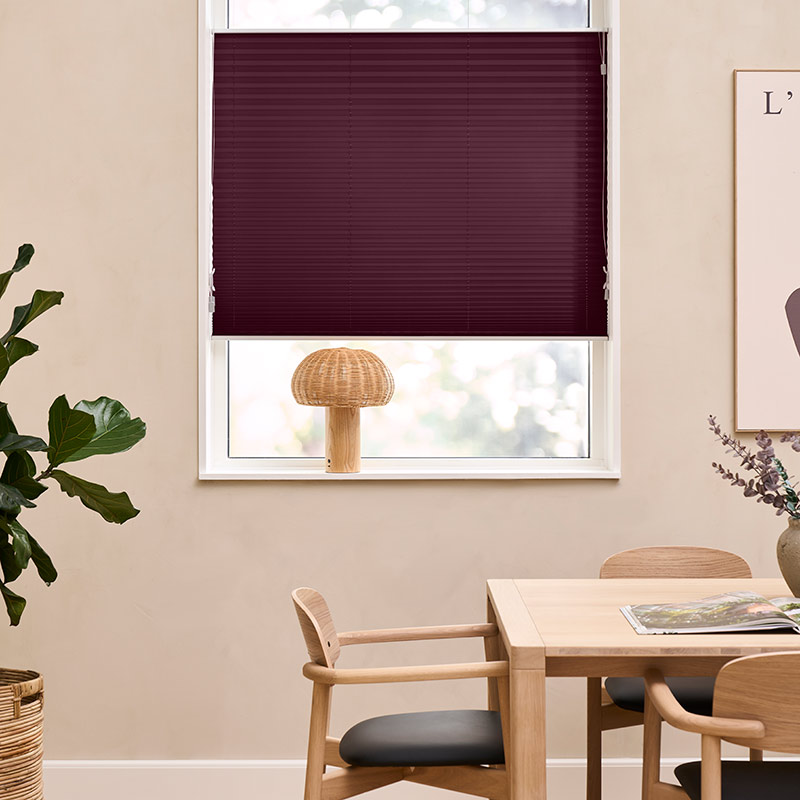 Plisségordijn top-down bottom-up koord Aubergine