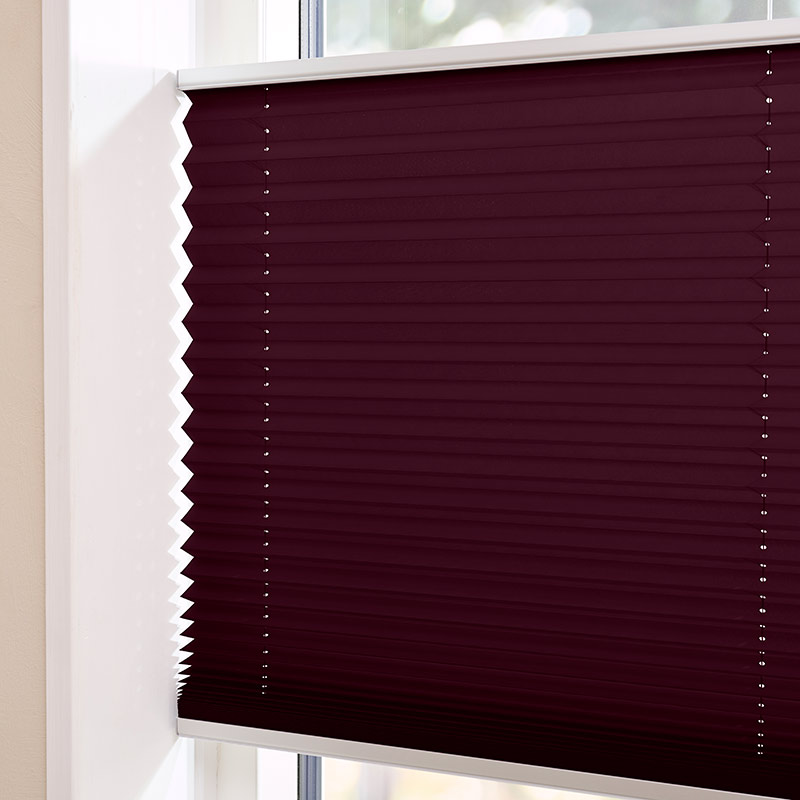 Plisségordijn top-down bottom-up koord Aubergine