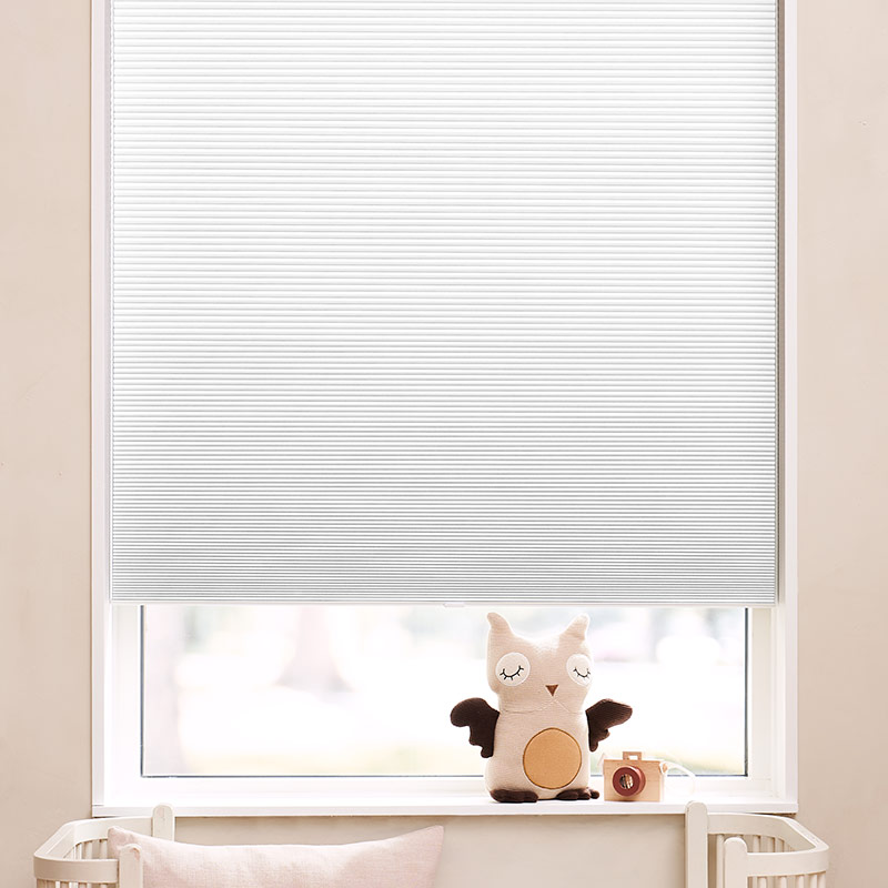 Plisségordijn easylift greep Off white - dubbellaags