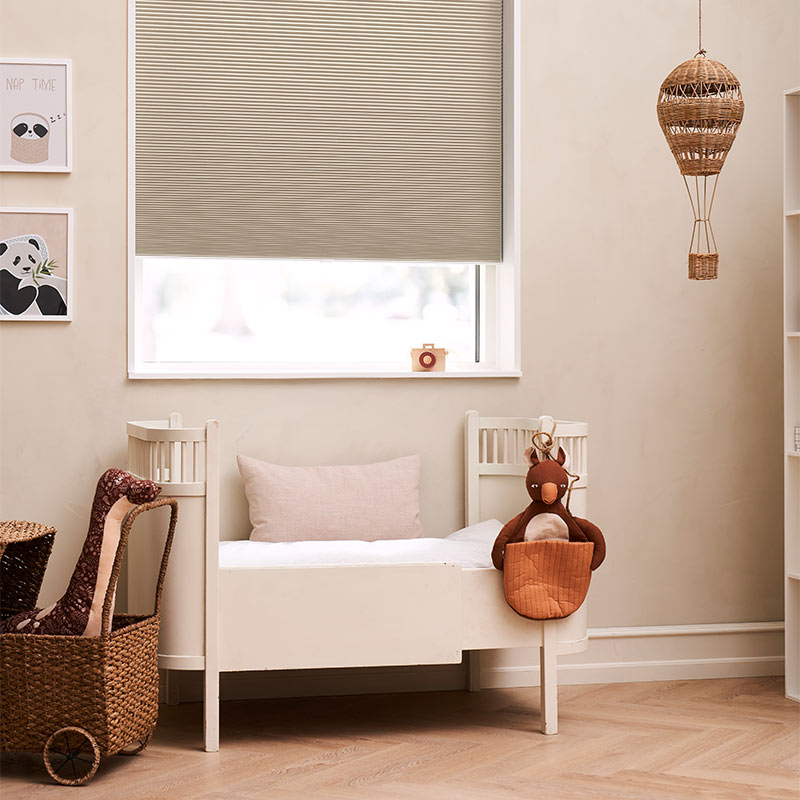 Plisségordijn easylift greep verduisterend Beige - honingraat