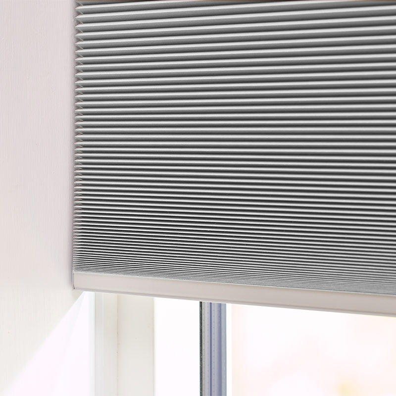 Plisségordijn motor verduisterend Stofgroene mix - dubbellaags