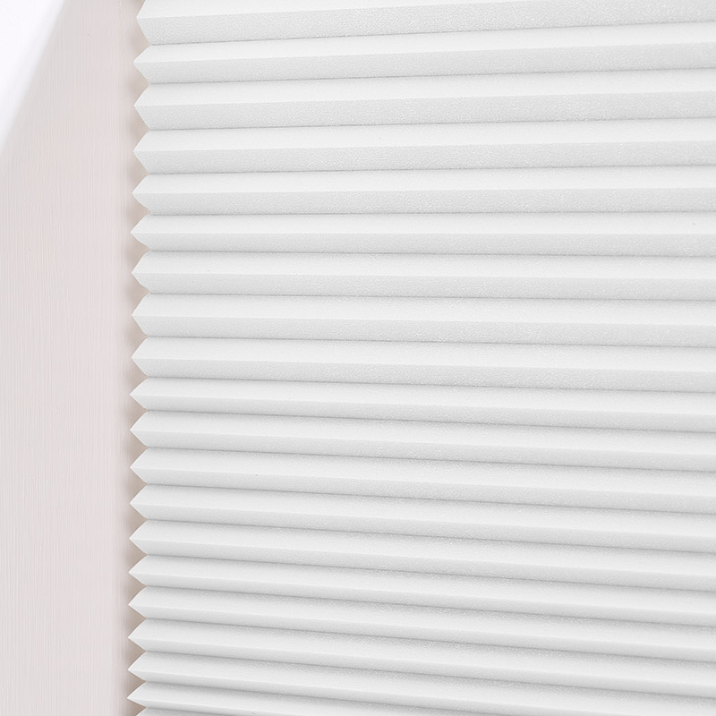 Plisségordijn top-down bottom-up Off white - dubbellaags