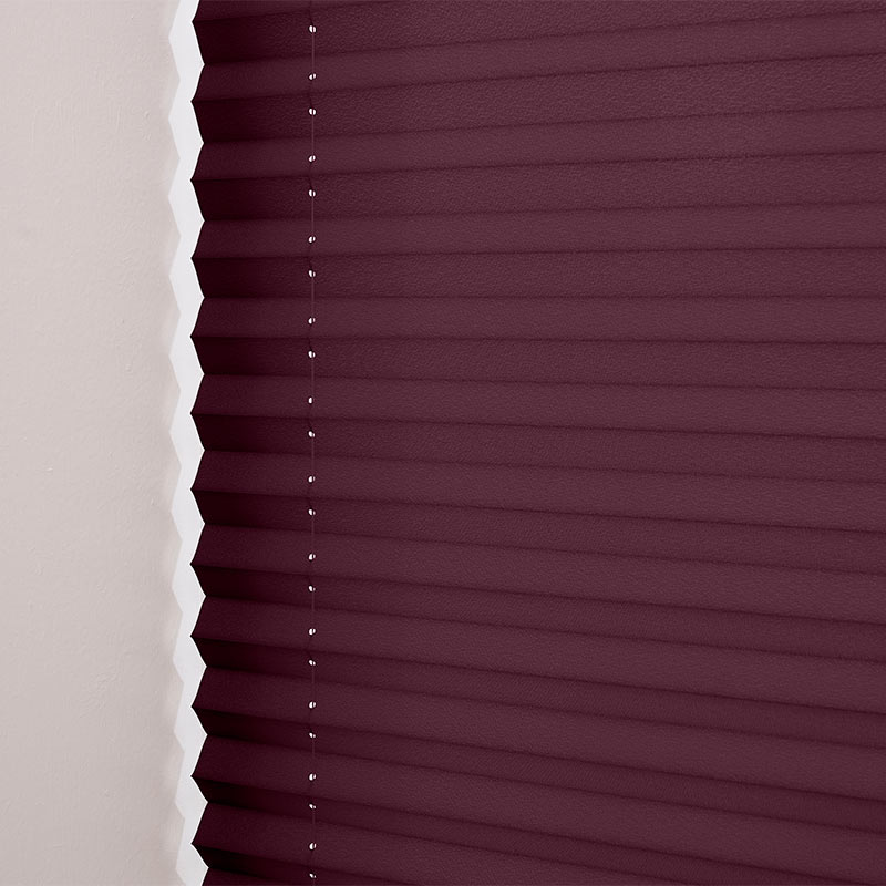 Plisségordijn motor Aubergine