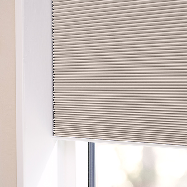 Plisségordijn easylift greep Warm lichtgrijs - dubbellaags