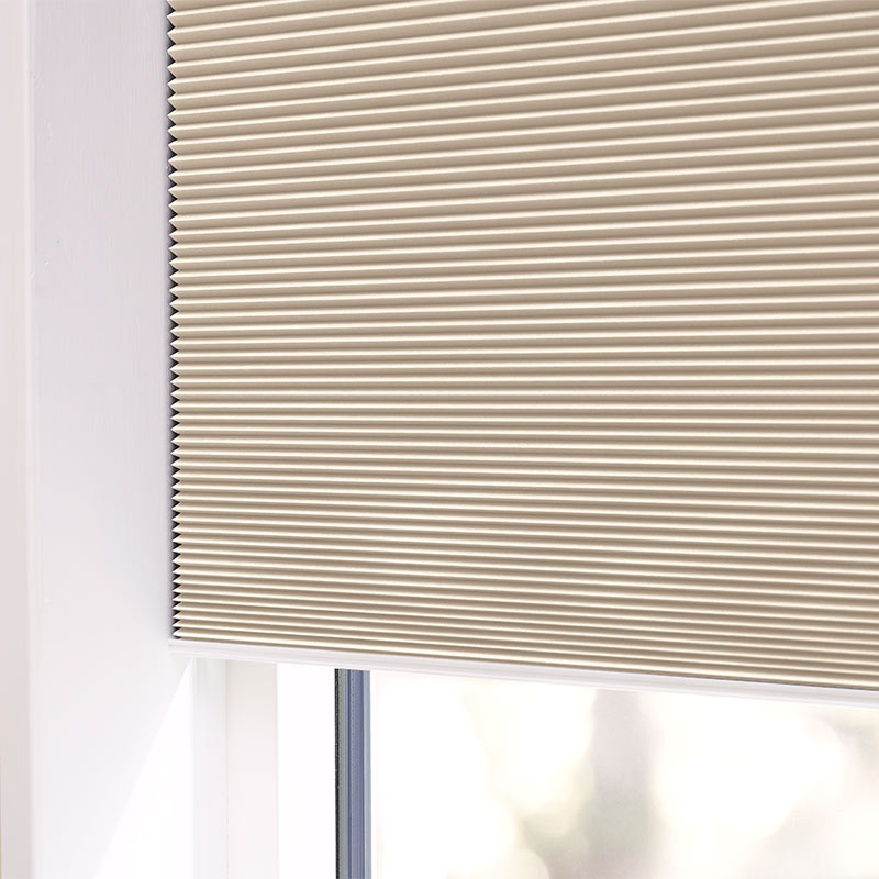 Plisségordijn easylift greep verduisterend Beige - honingraat