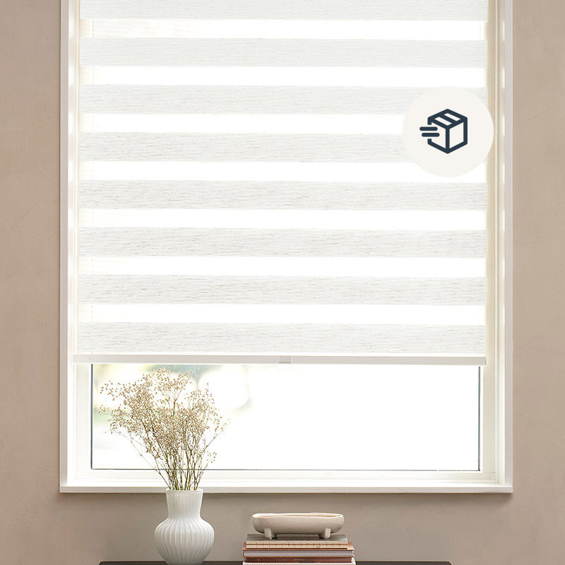 Express Duo rolgordijn easylift greep Off white