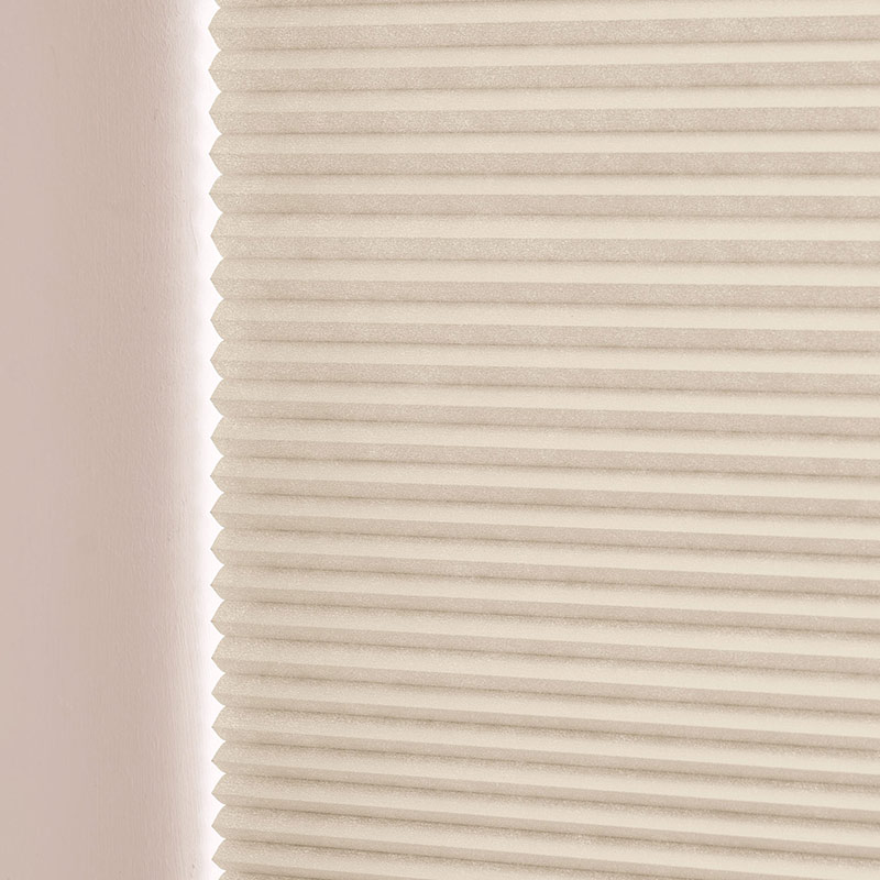 Plisségordijn motor verduisterend Beige - honingraat