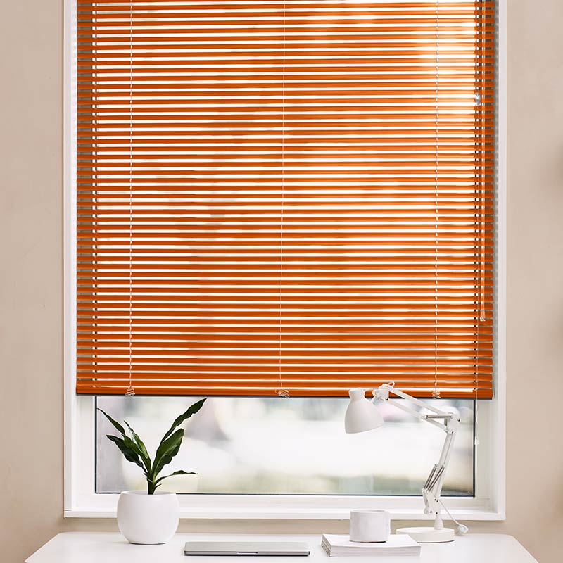 Aluminium jalouzieën 25mm Oranje